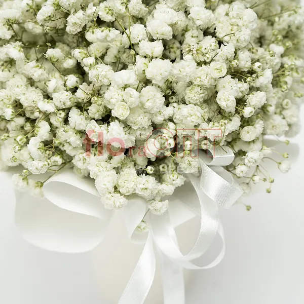 Цветочный стаканчик № 164 с белой гипсофилой  — фото 3