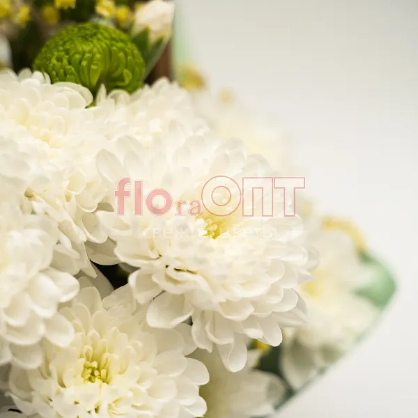 Композиция № 180 в деревянном ящике с герберой  — фото 3