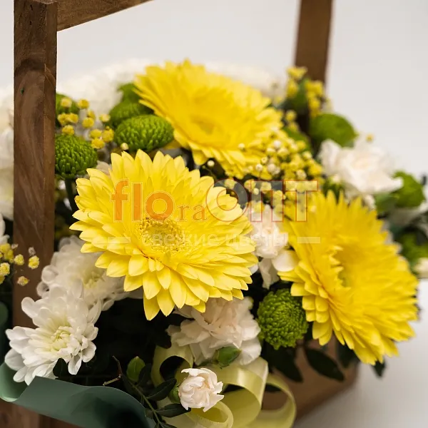 Композиция № 178 с желтыми герберами  — фото 5