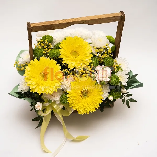 Композиция № 178 с желтыми герберами  — фото 2