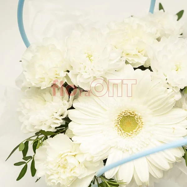 Композиция № 265 с белыми герберами  — фото 2