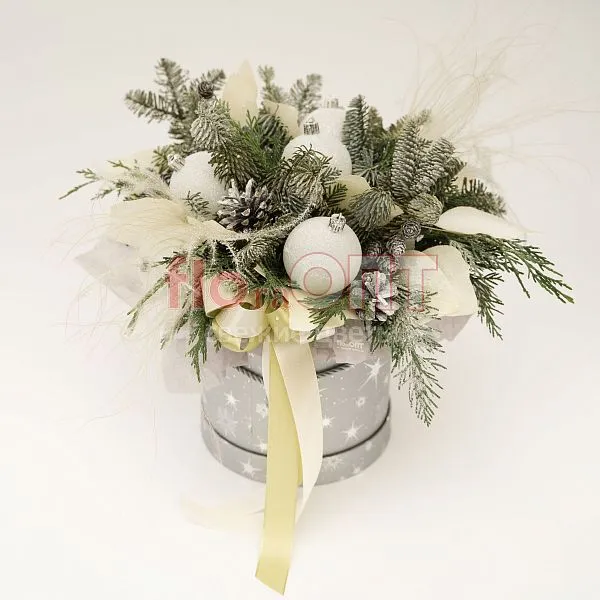 Новогодняя композиция № 44 в коробке  — фото 1