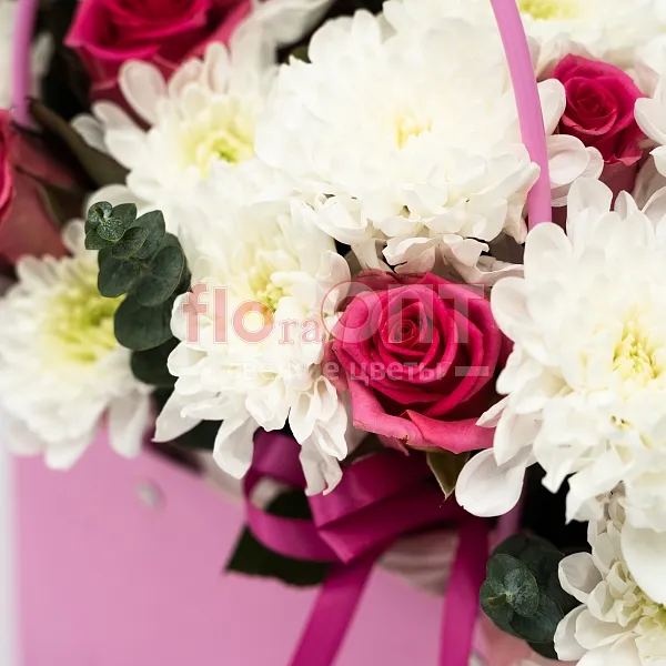 Композиция № 209 в розовой сумочке сборная  — фото 5