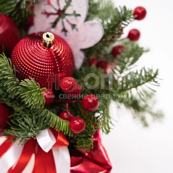 Новогодняя композиция № 51  — фото 4
