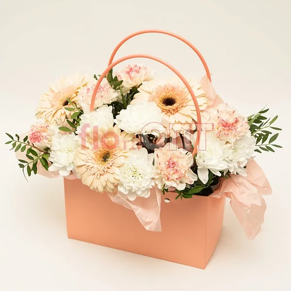 Композиция № 268 с герберами и хризантемой  — фото 1