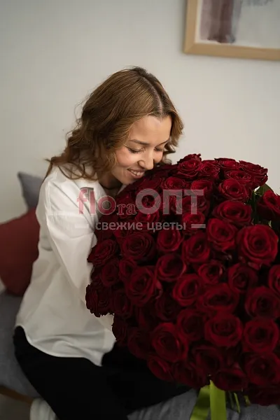 Букет № 452 из 101 российской розы — фото 3