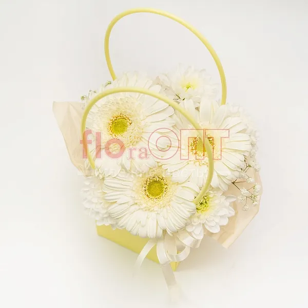 Композиция № 174 с белыми герберами  — фото 2