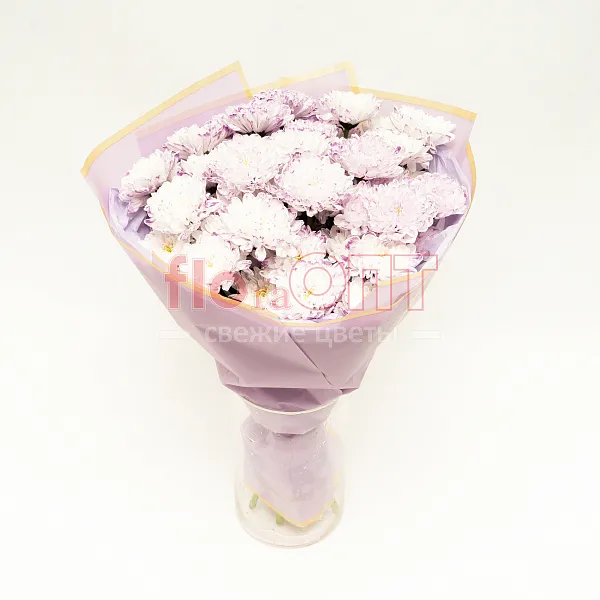 Букет № 532 с фиолетовой крашеной хризантемой  — фото 2
