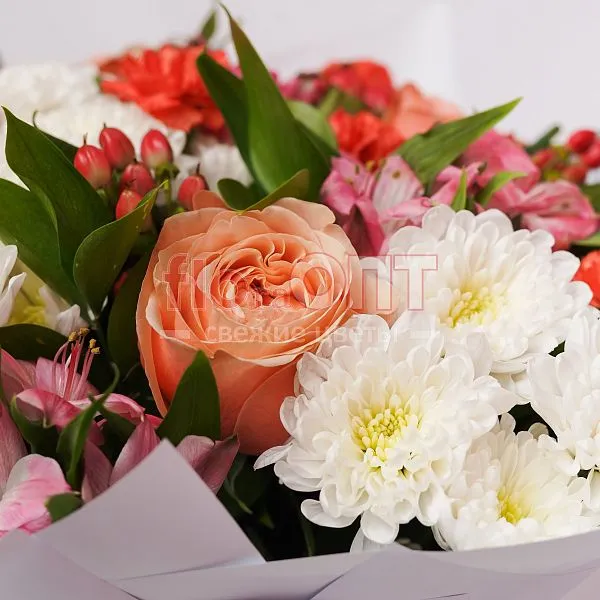 Букет № 42 сборный с розами  — фото 4