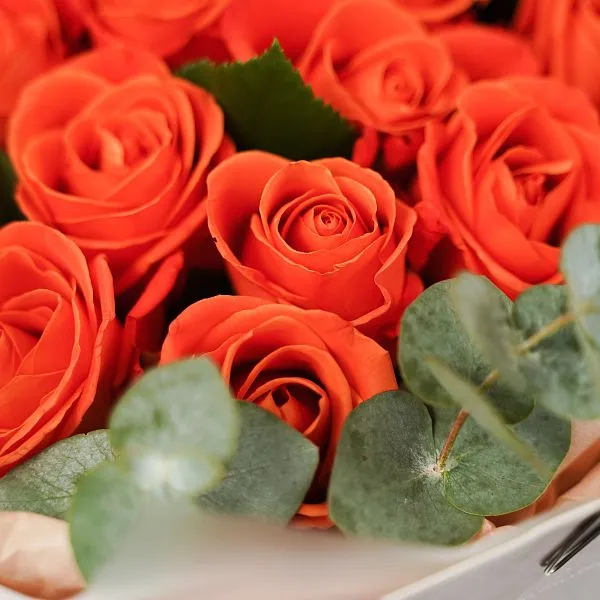 Букет № 550 с розами оранжевого цвета — фото 5