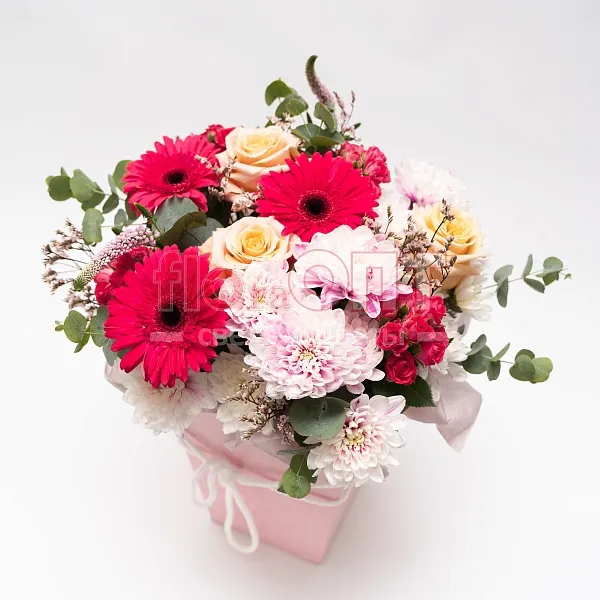 Коробка № 288 сборная с герберой  — фото 2