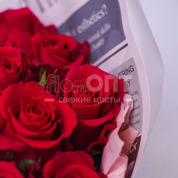 Букет из 15 красных роз — фото 3