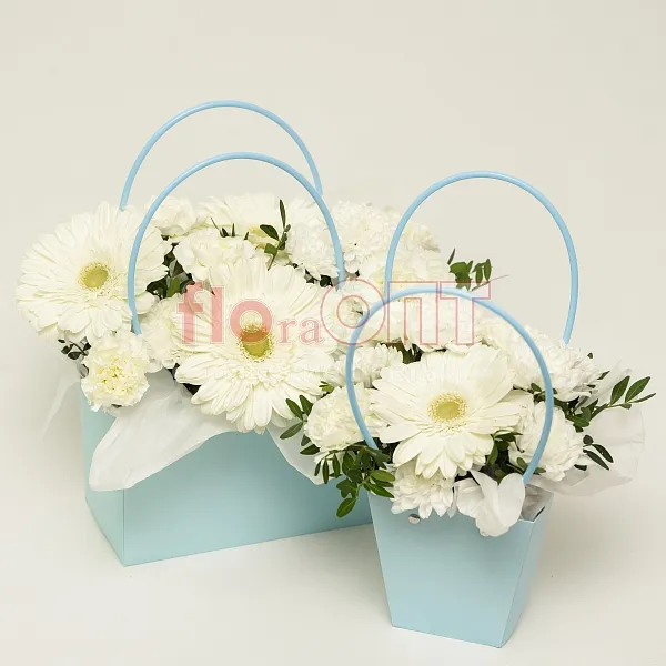 Композиция № 265 с белыми герберами  — фото 5