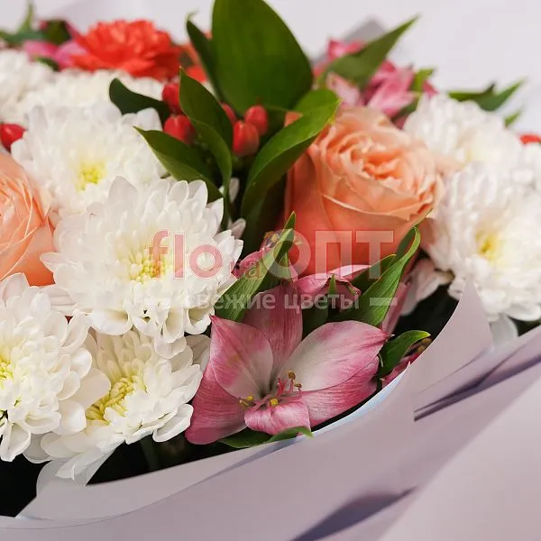 Букет № 42 сборный с розами  — фото 5