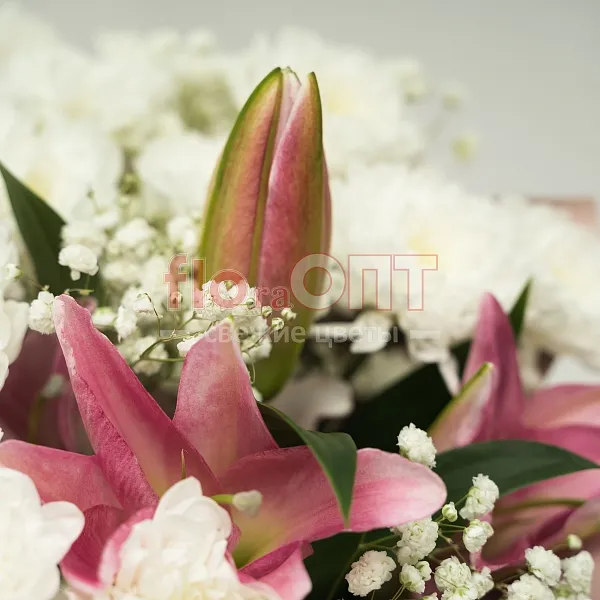 Букет № 521 с лилией и хризантемой  — фото 4