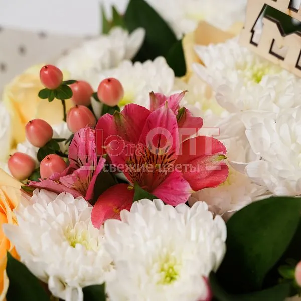 Букет № 475 с бежевыми розами  — фото 5