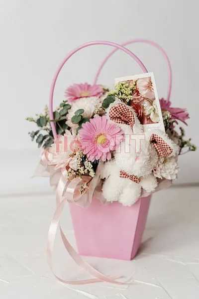 Композиция № 227 в розовой сумочке  — фото 1