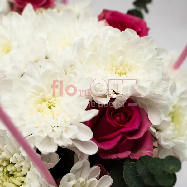 Композиция № 212 сборная в розовой сумочке  — фото 2