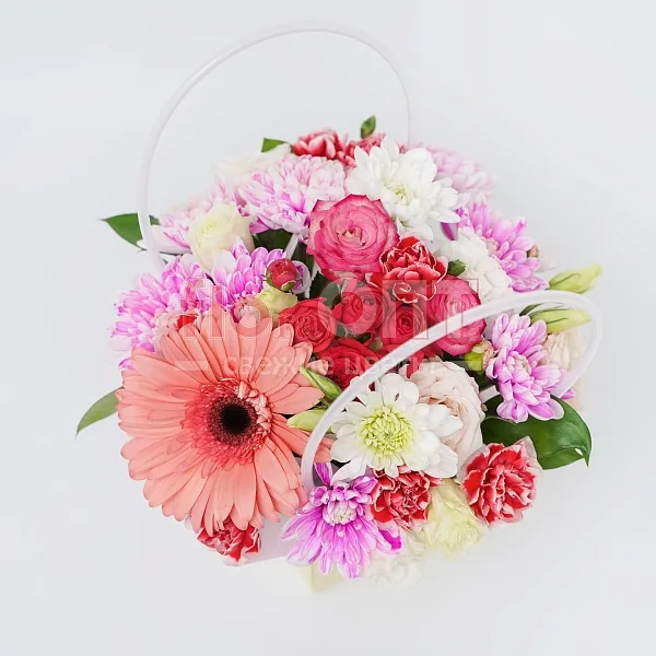 Коробка № 182 сборная с герберой  — фото 2