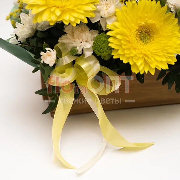 Композиция № 178 с желтыми герберами  — фото 3