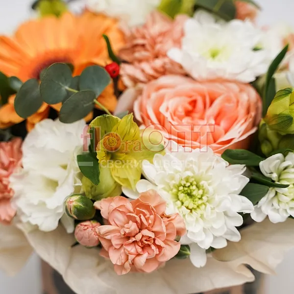 Композиция № 2 в пакете сборная с герберой  — фото 5