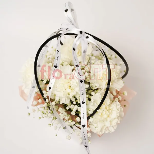 Коробка № 217 с белой гвоздикой  — фото 2