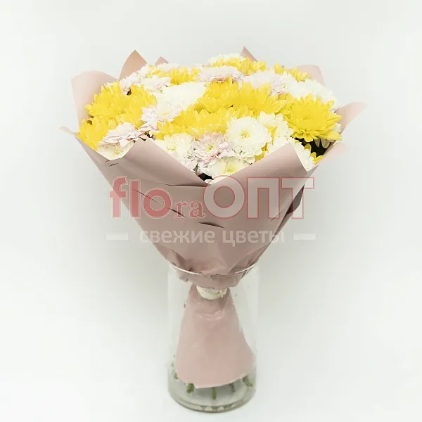Букет № 527 с кустовой хризантемой  — фото 1