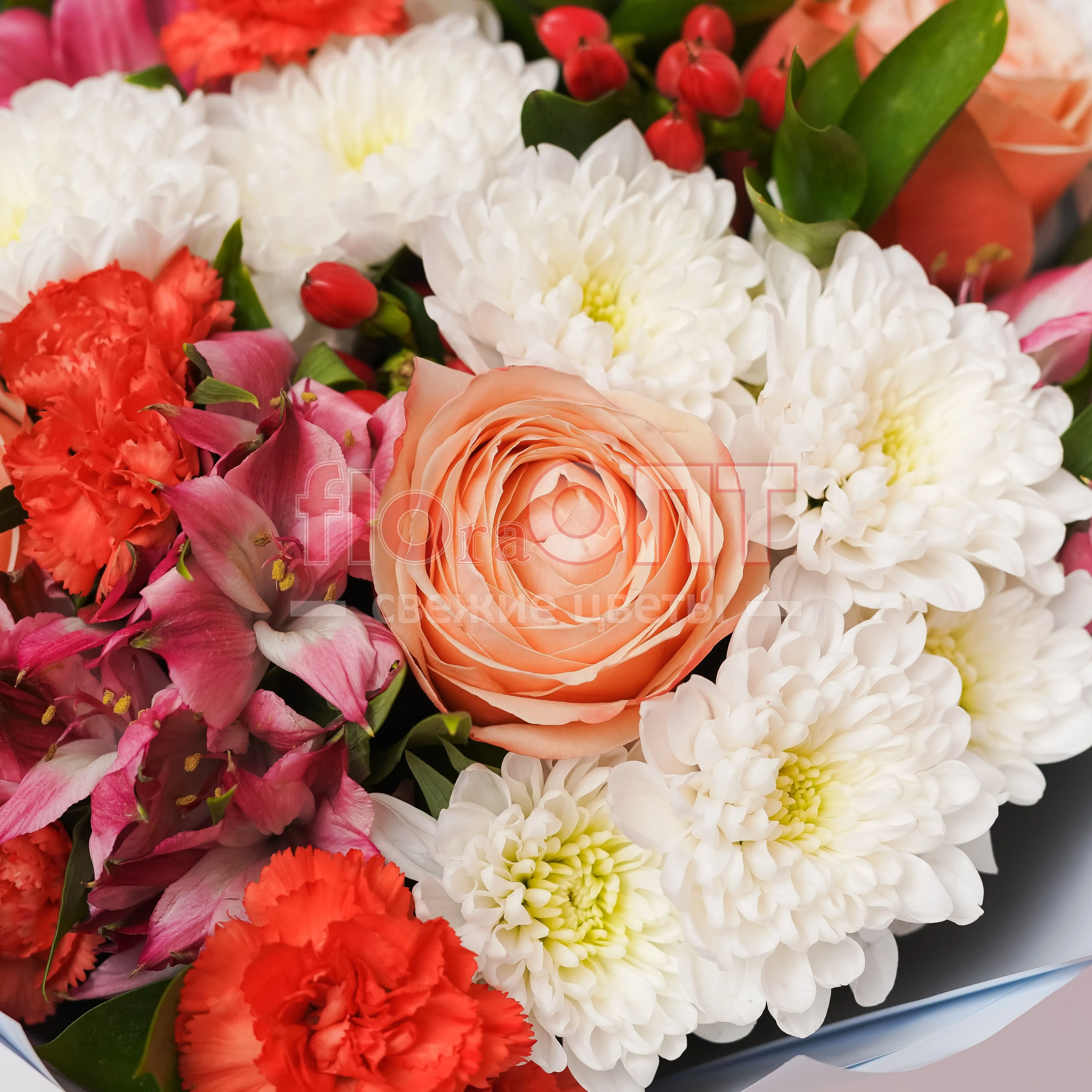 Букет № 42 сборный с розами  — фото 3