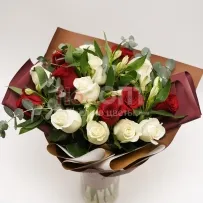 Букет Сборный № 11 с розами и альстромерией — фото 67
